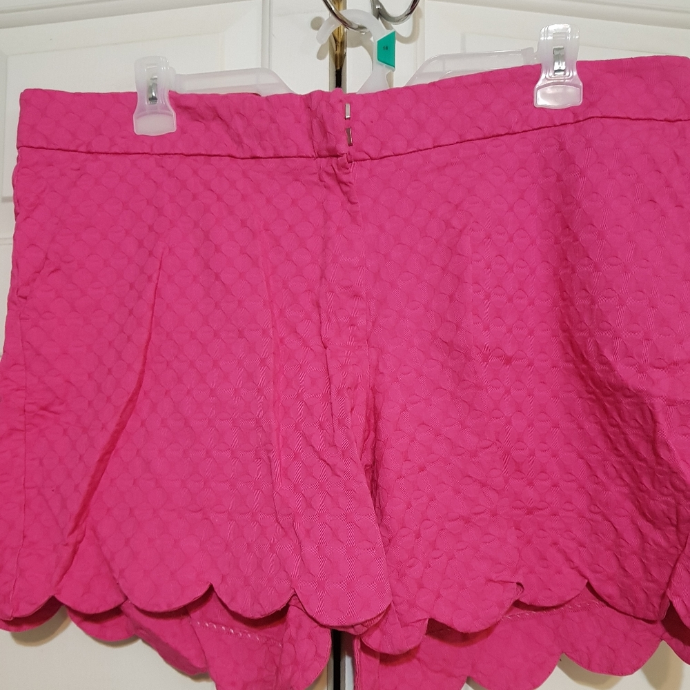 Pink Scalloped Shorts